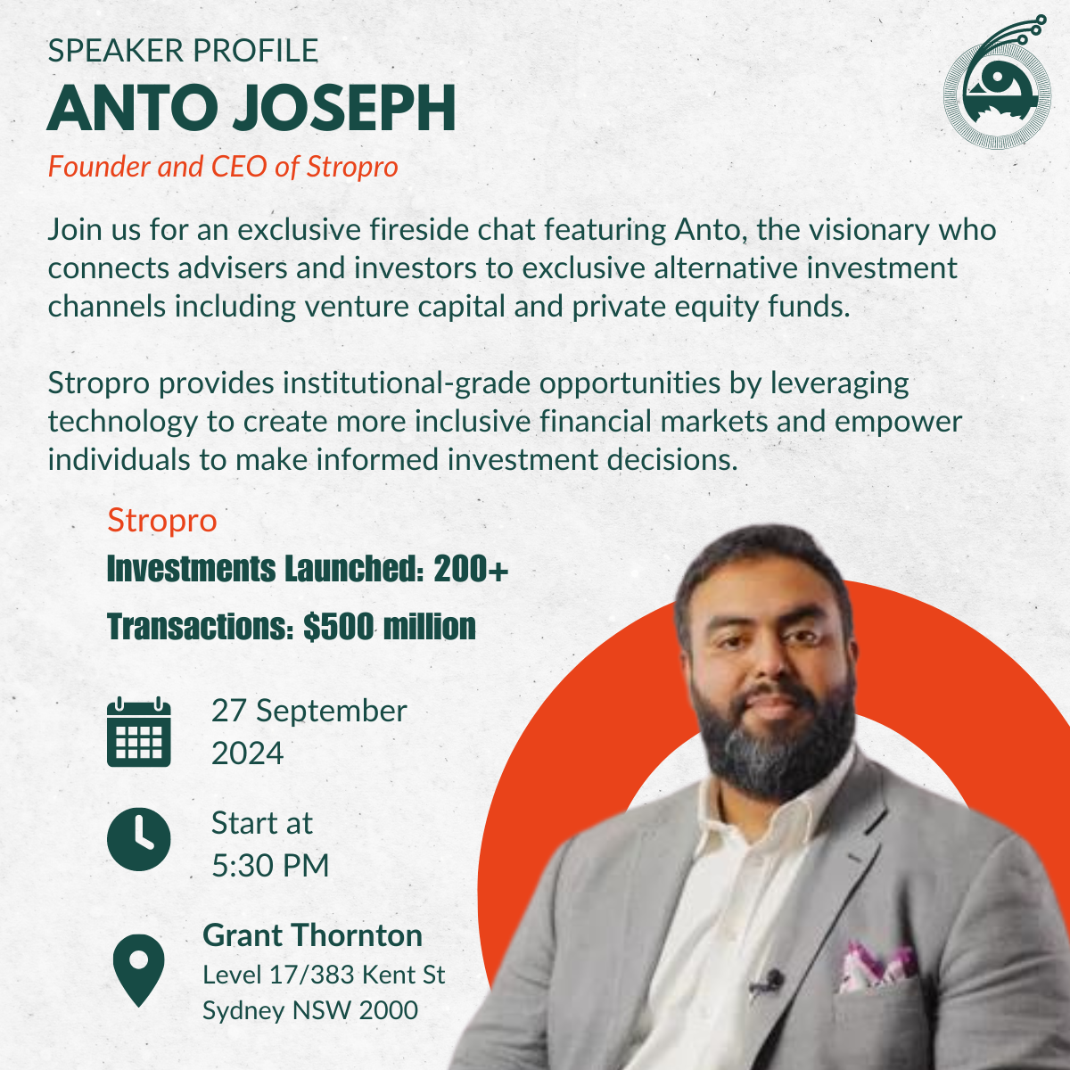 Anto Joseph Founder and CEO of Stropro