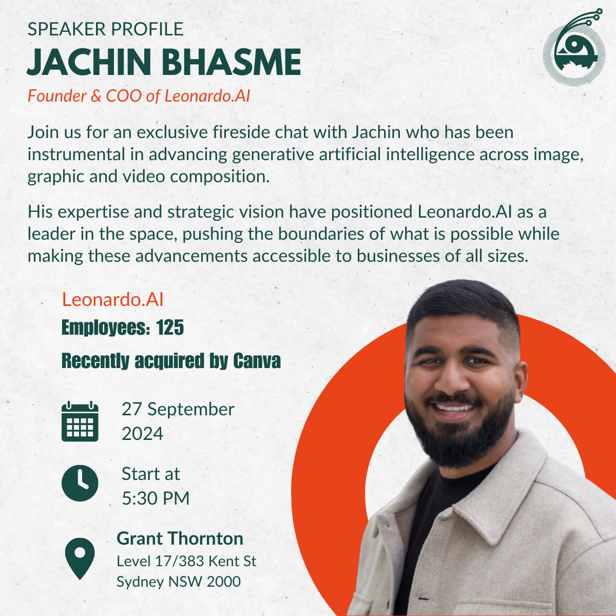 Jachin Bhasme Founder & COO of Leonardo.AI