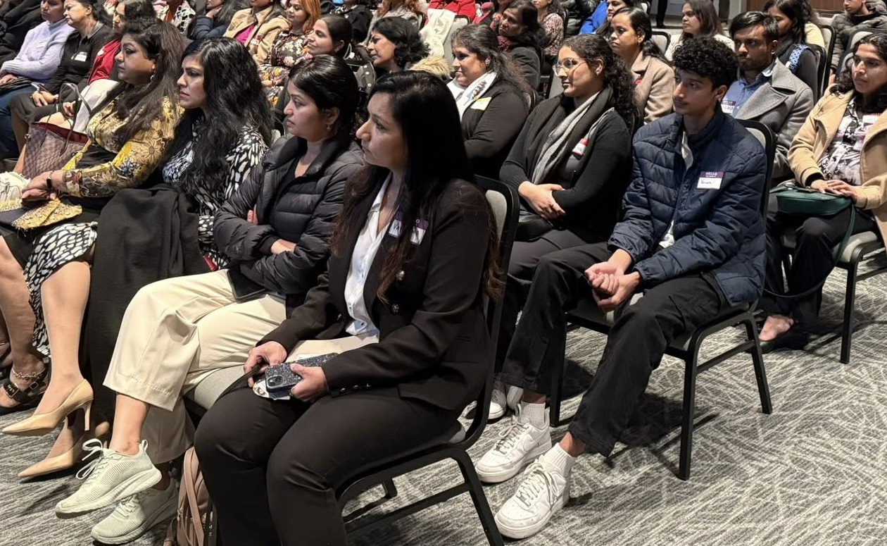 Audience attending an Australian Tamil Chamber of Commerce business networking event.