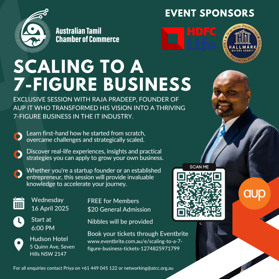 ATCC Scaling to a 7-Figure Business event with Raja Pradeep